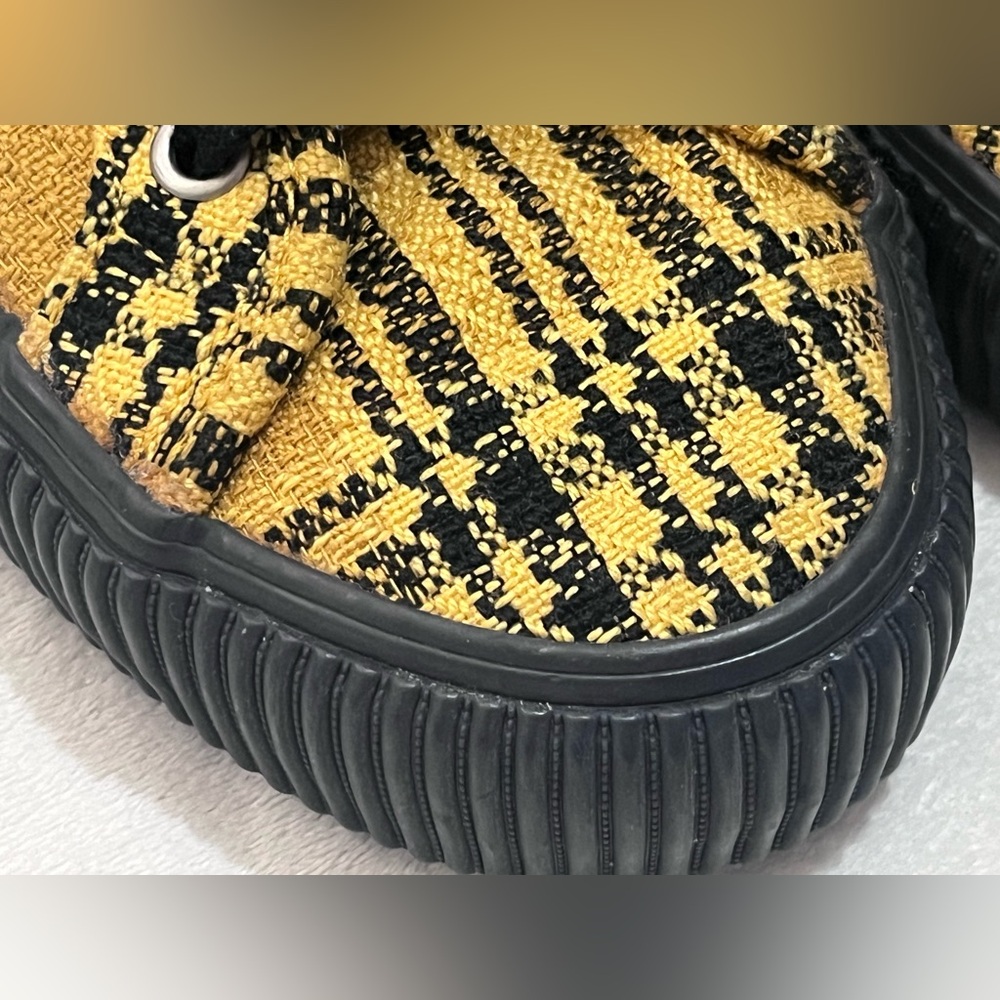 Vans UltraCush Alex Knost/Lee-Ann Curren Yellow Black Plaid Low-Top Sneakers - Picture 13 of 16